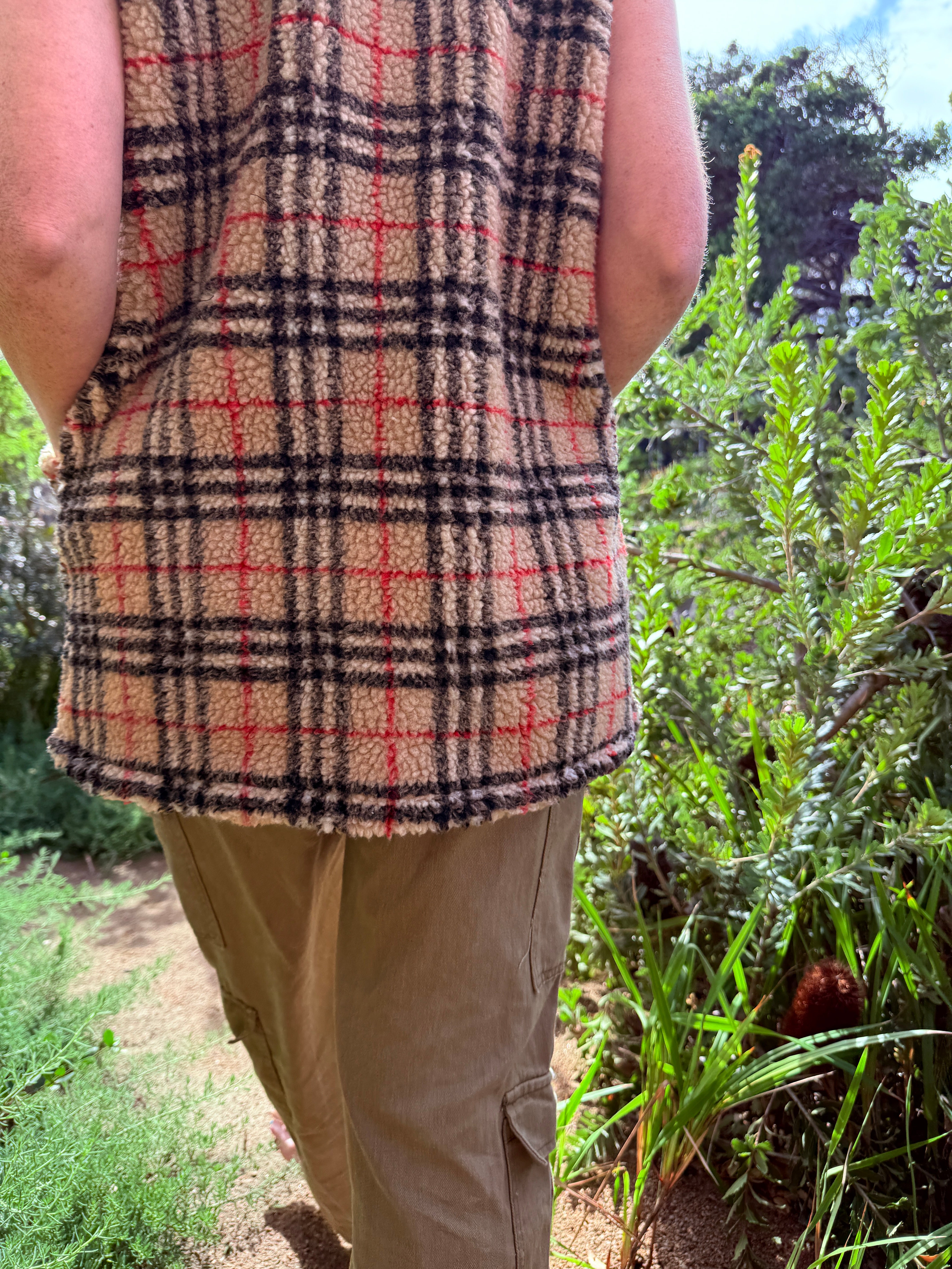 Cattlegirl Jacquard Vest with Sherpa Lining