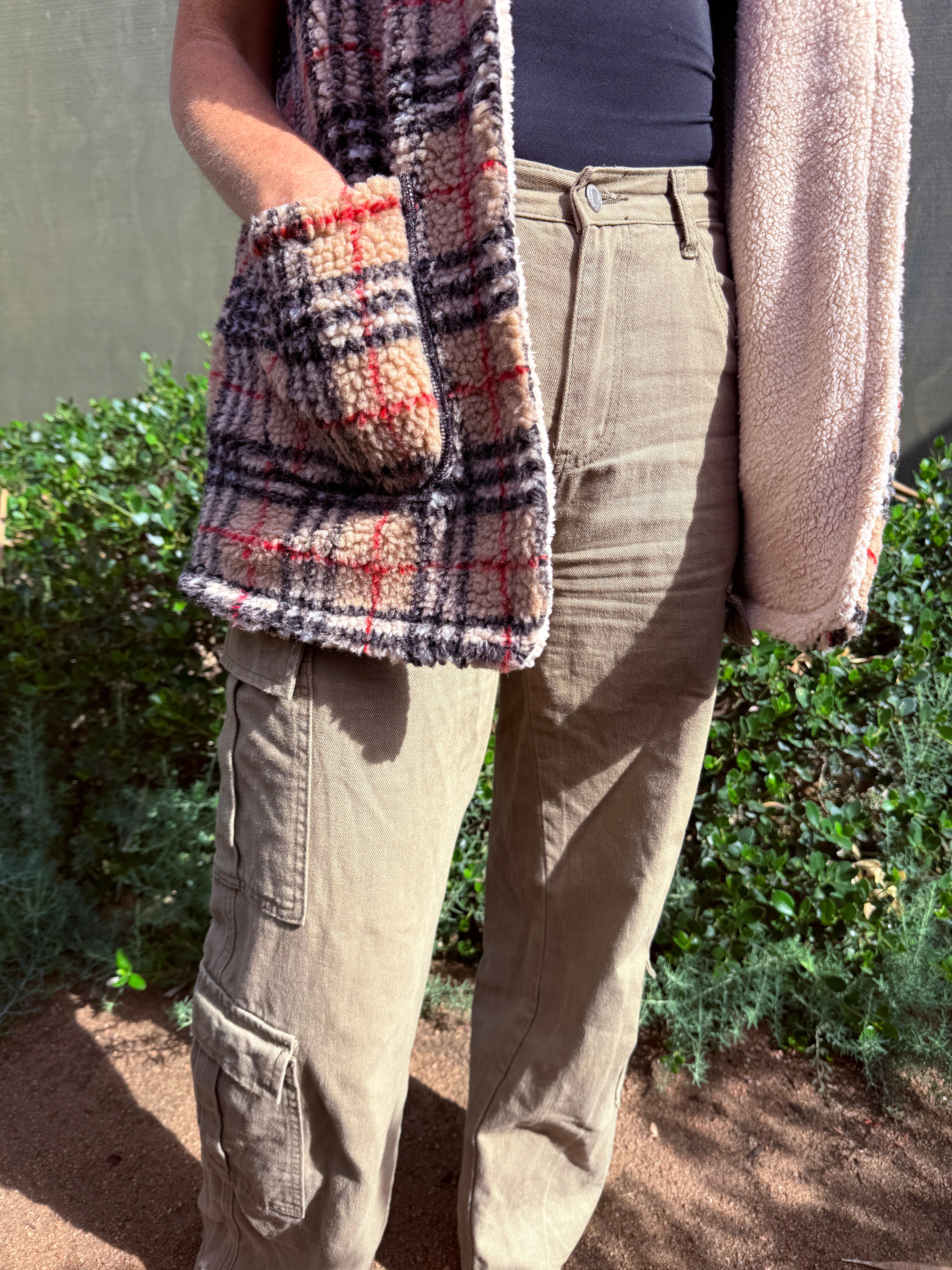 Cattlegirl Jacquard Vest with Sherpa Lining