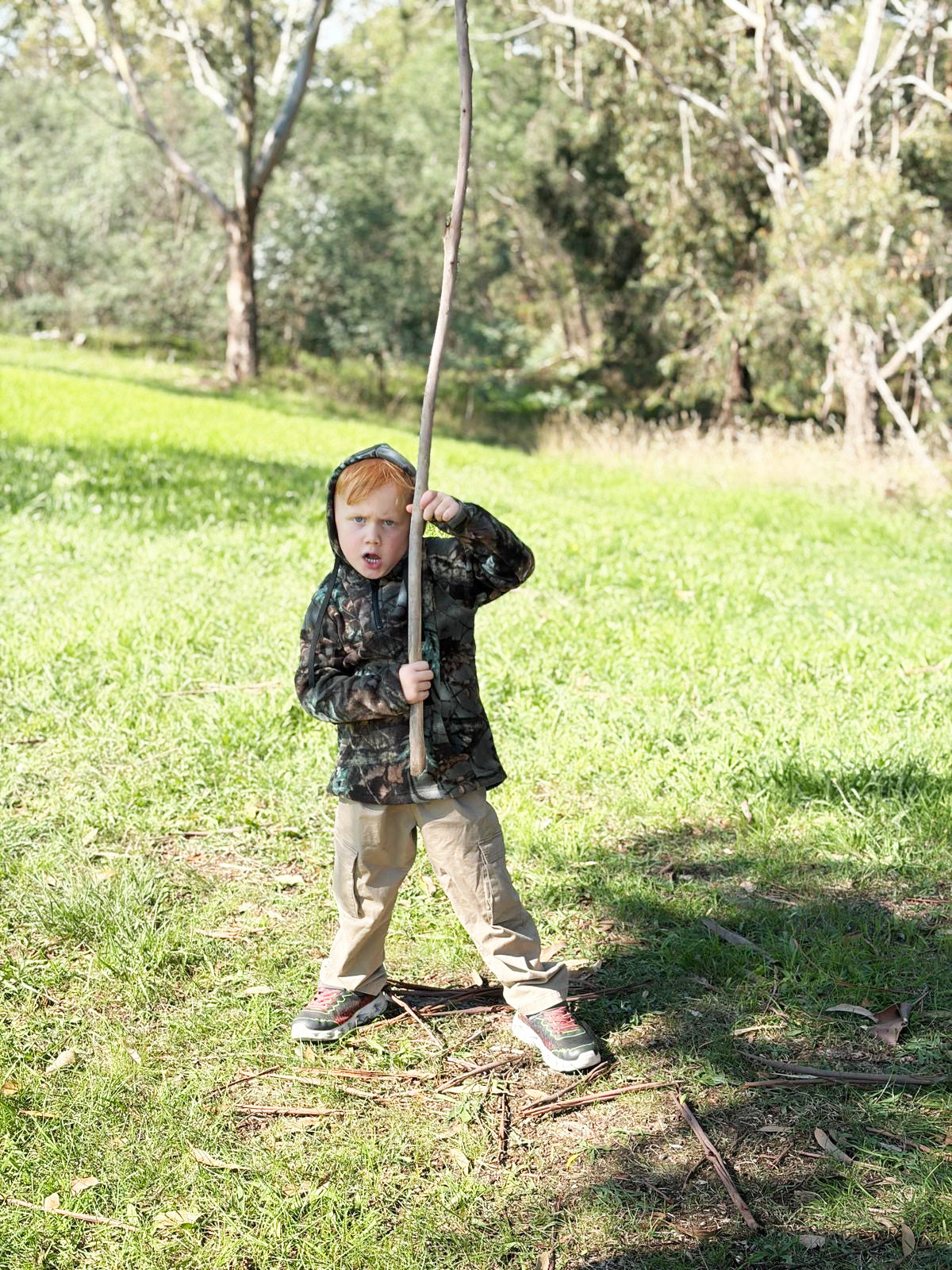 Kids Camo Half Zip