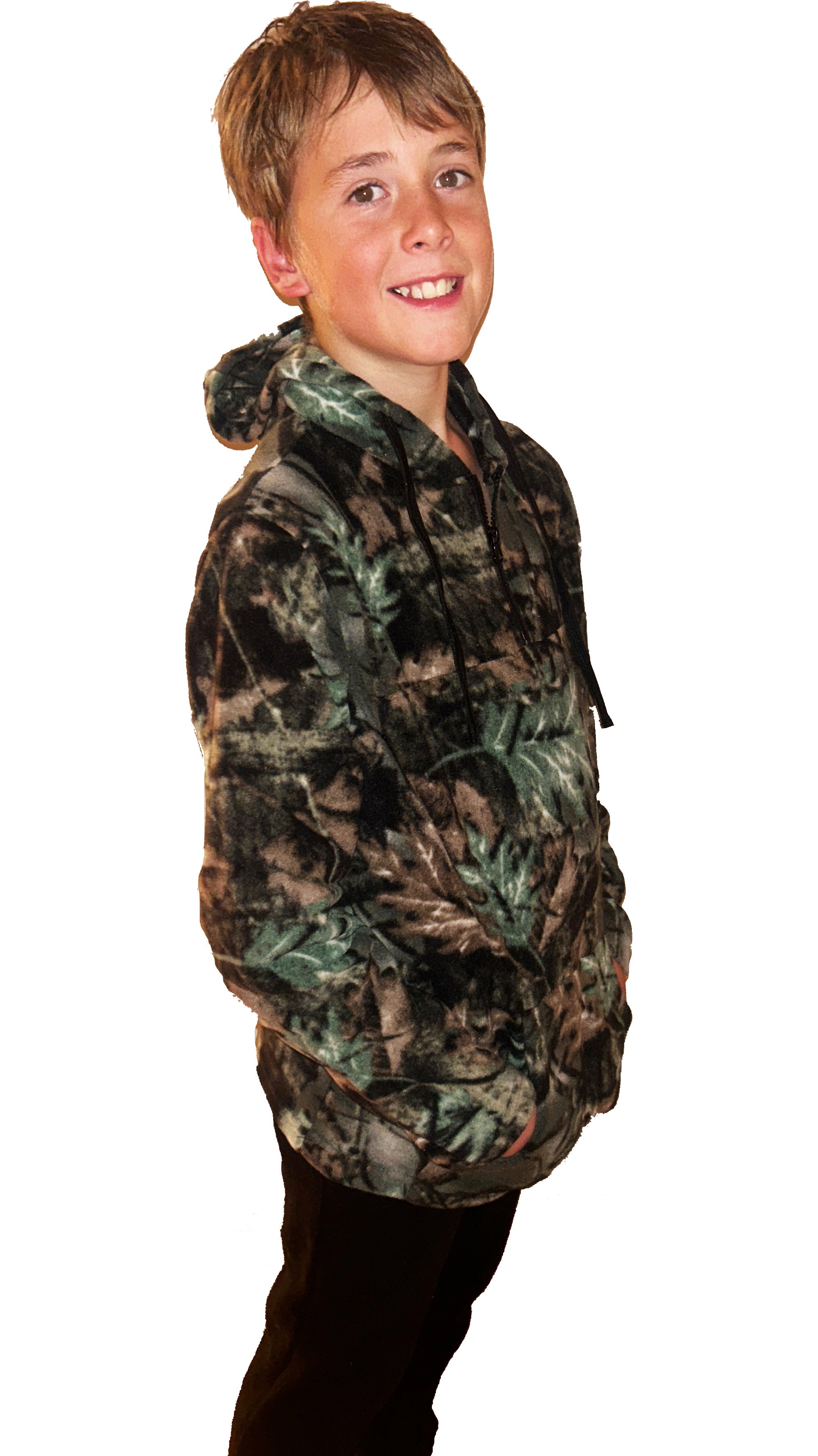 Kids Camo Half Zip