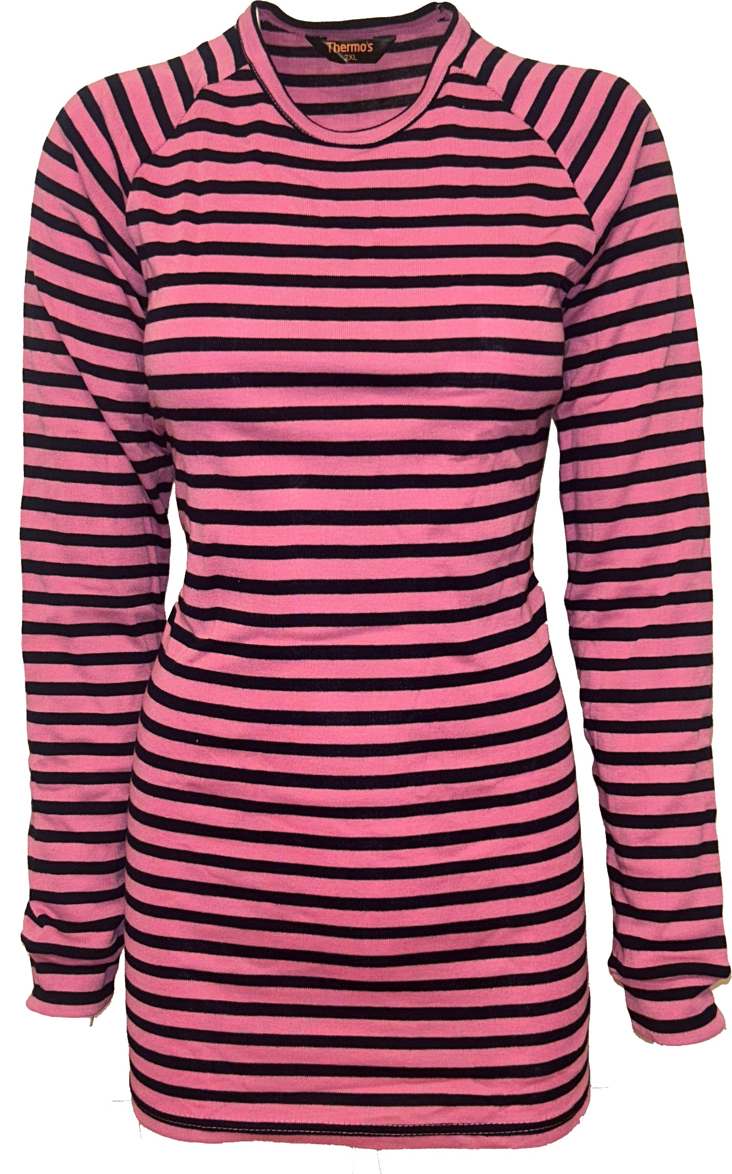 Thermo's Unisex Long Sleeve Pink Stripe